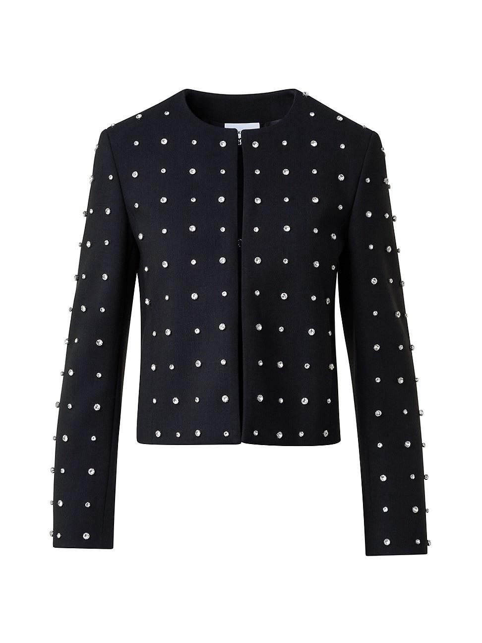 Womens Studded Wool-Blend Jacket Product Image