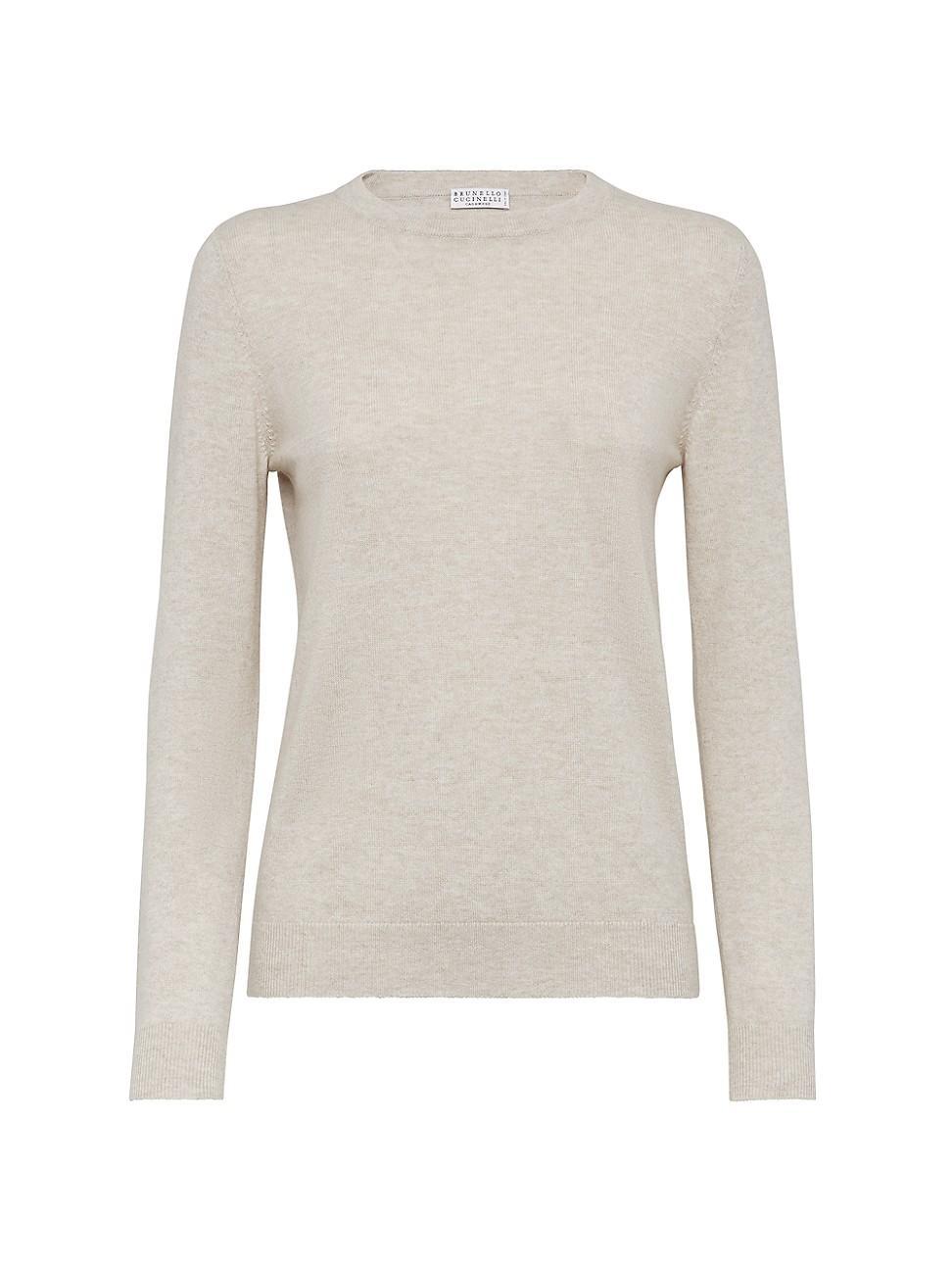 Womens Cashmere Sweater with Monili Product Image