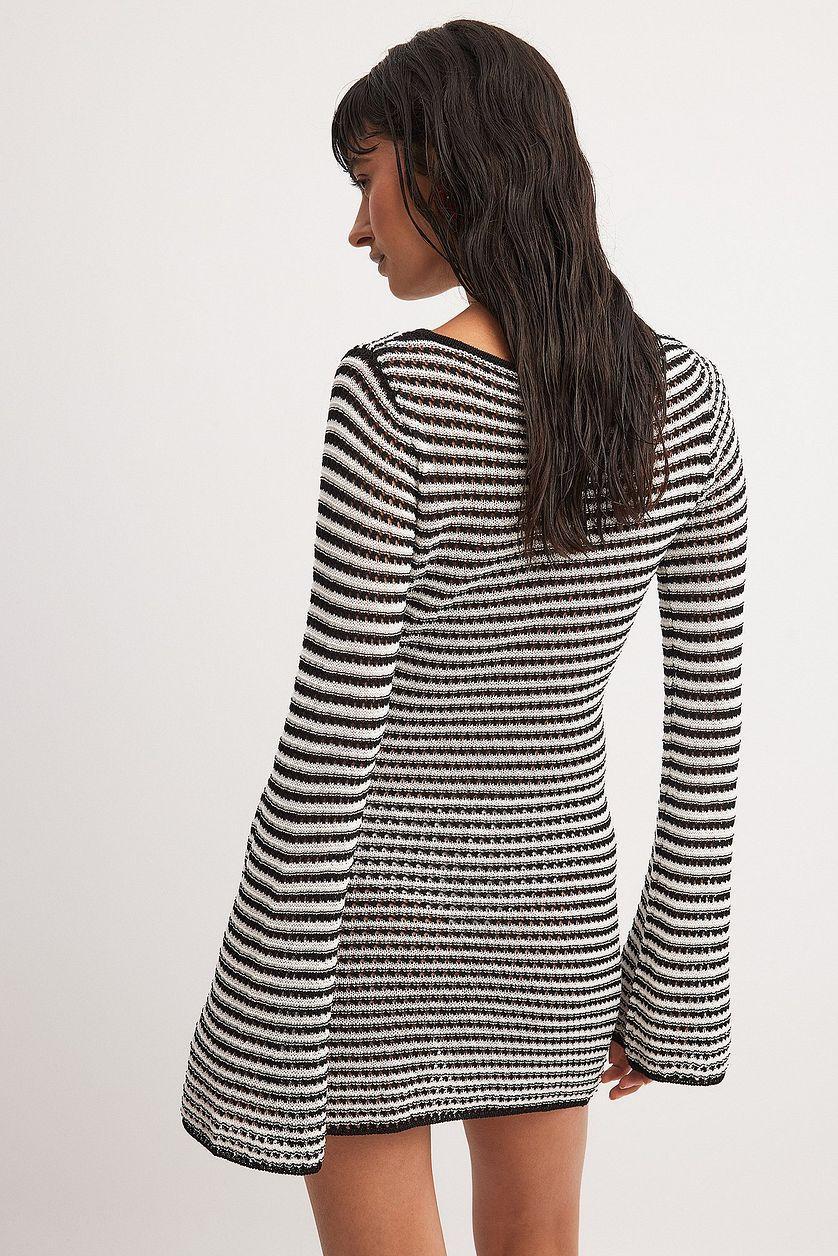 Striped Knitted Mini Dress Product Image