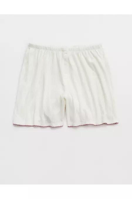 Aerie Off-Duty Pointelle Boxer Women's Product Image