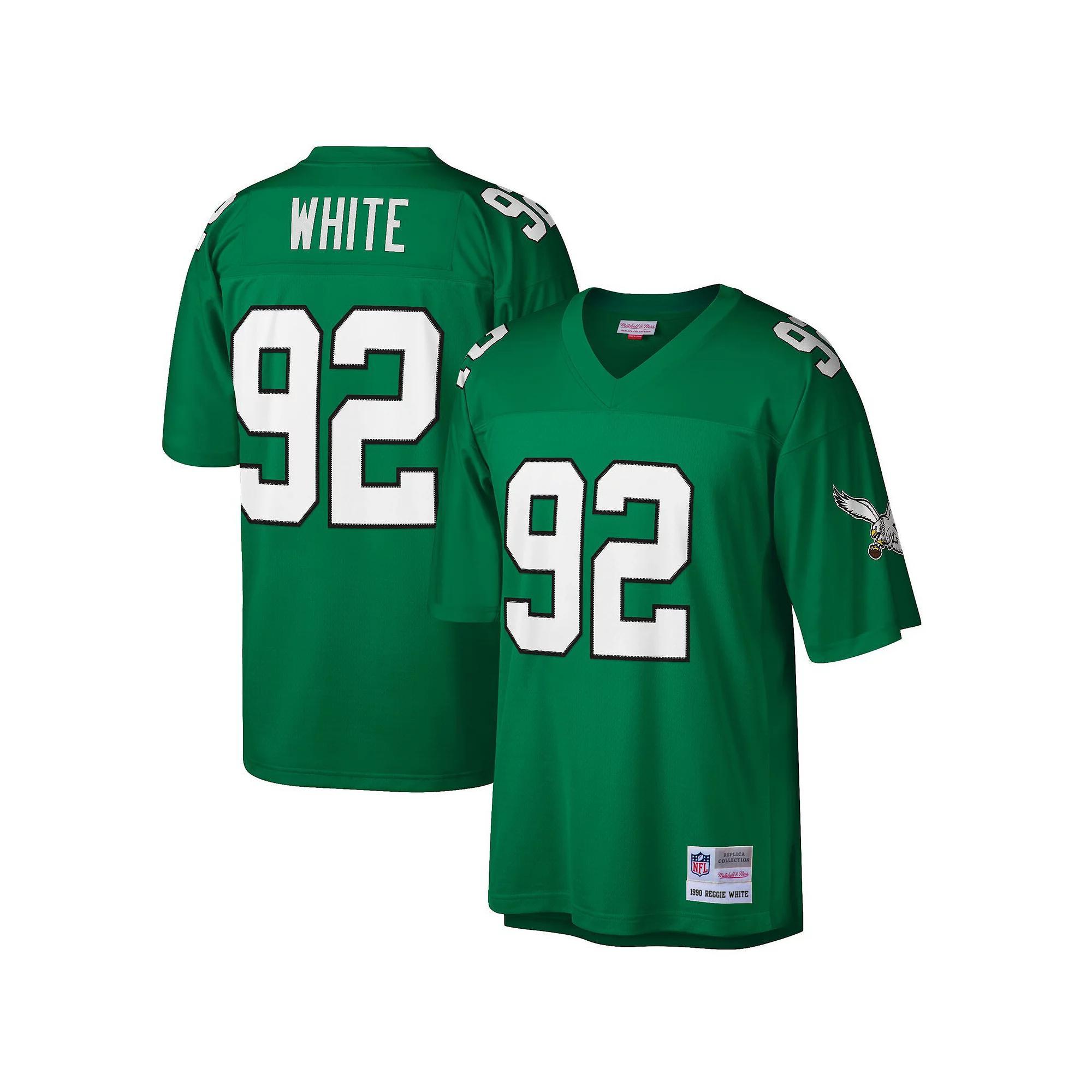 Men's Mitchell & Ness Reggie White Kelly Green Philadelphia Eagles Big & Tall 1990 Retired Player Replica Jersey,  Product Image