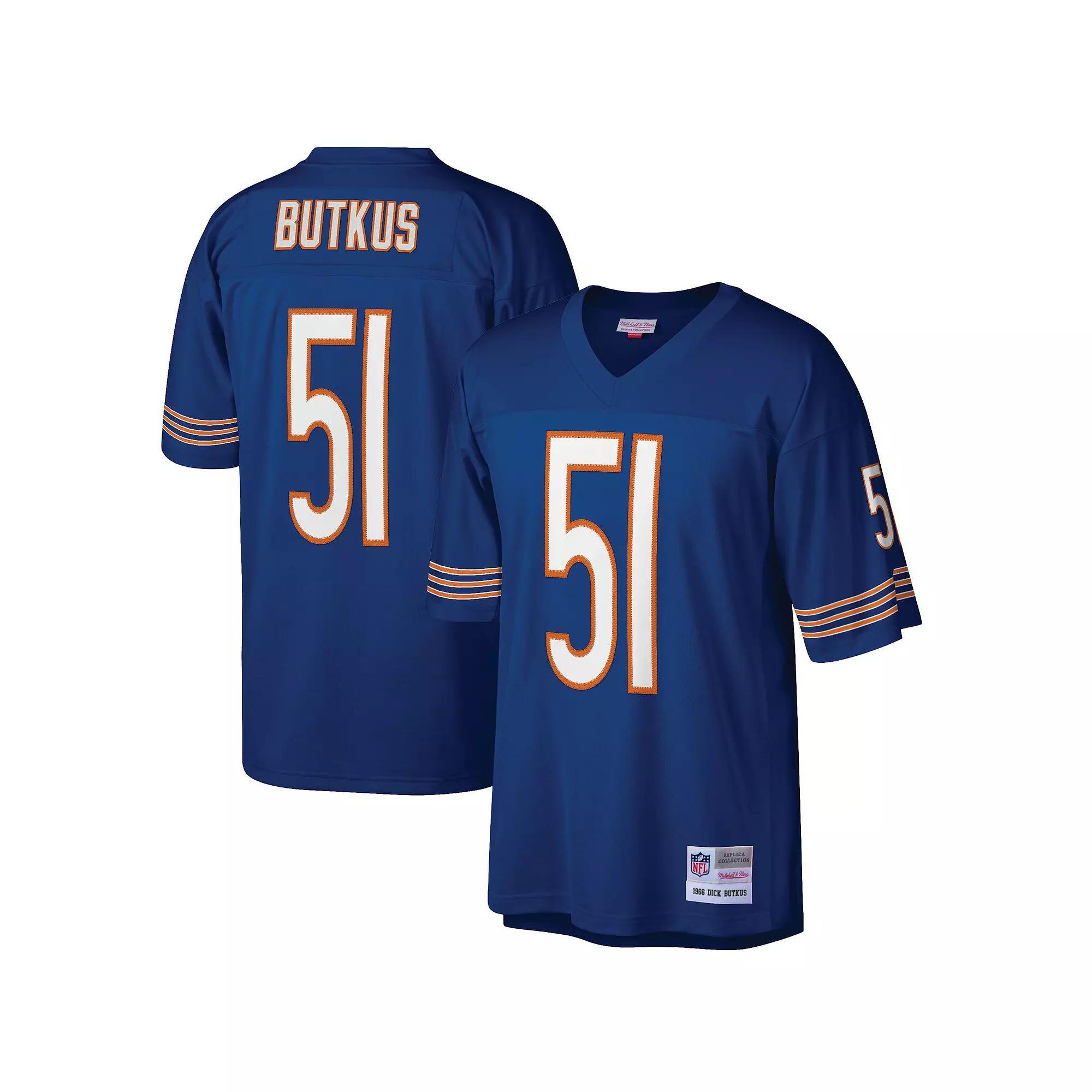 Men's Mitchell & Ness Dick Butkus Navy Chicago Bears Retired Player Legacy Replica Jersey, Size: Small, Blue Product Image