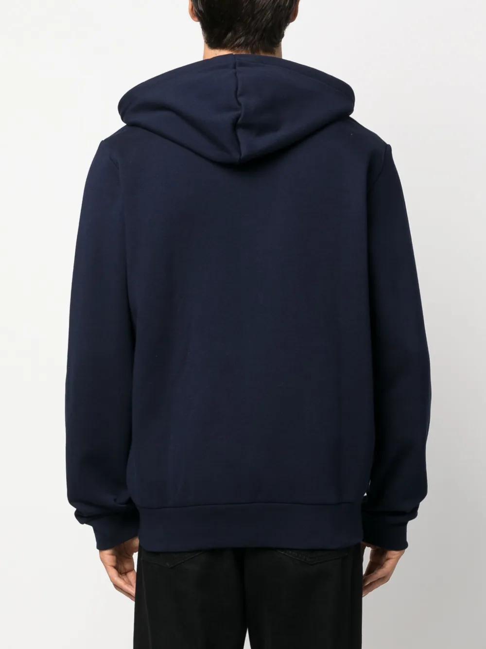 logo-embroidered zip-up hoodie Product Image