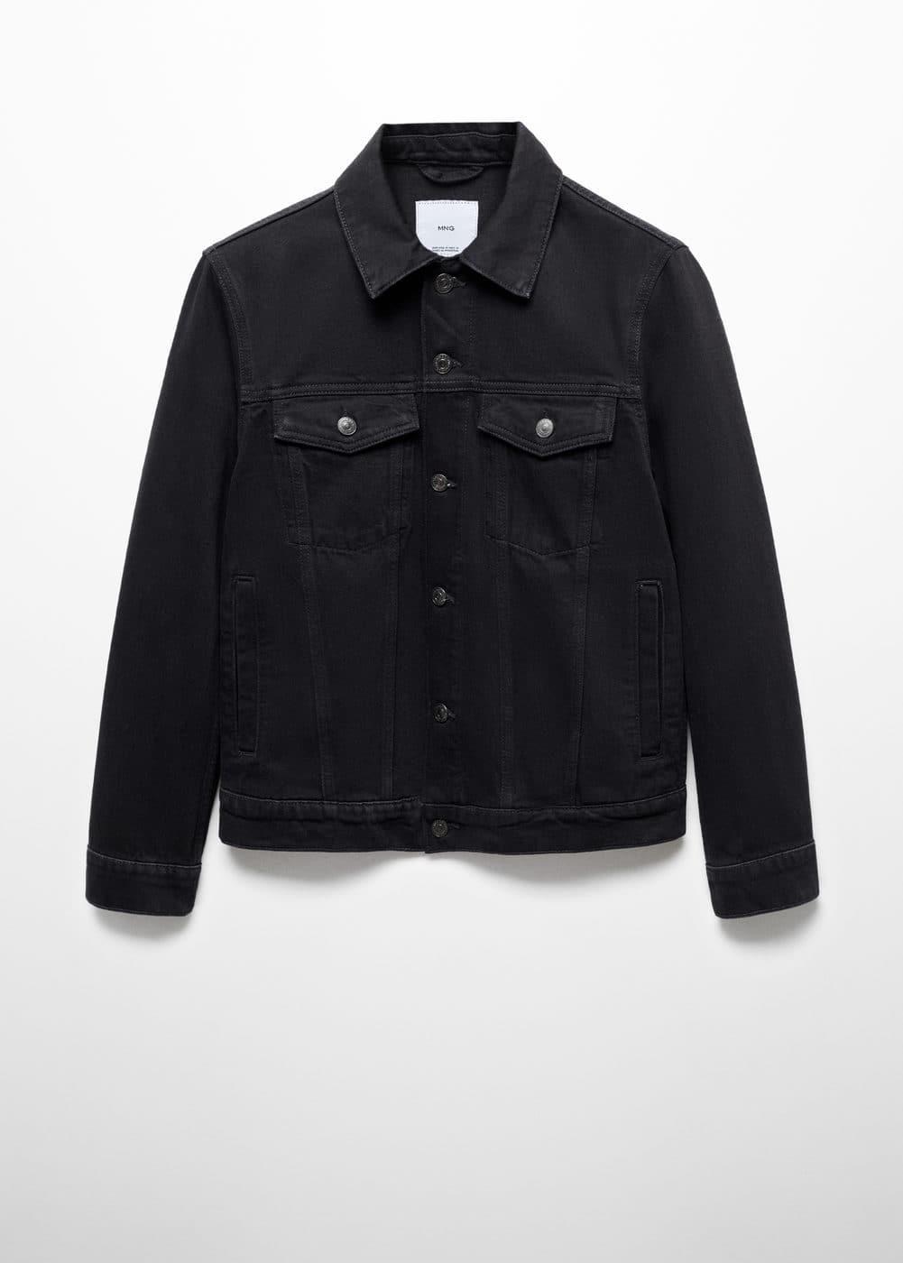 Mango Mens Pocketed Denim Jacket Product Image