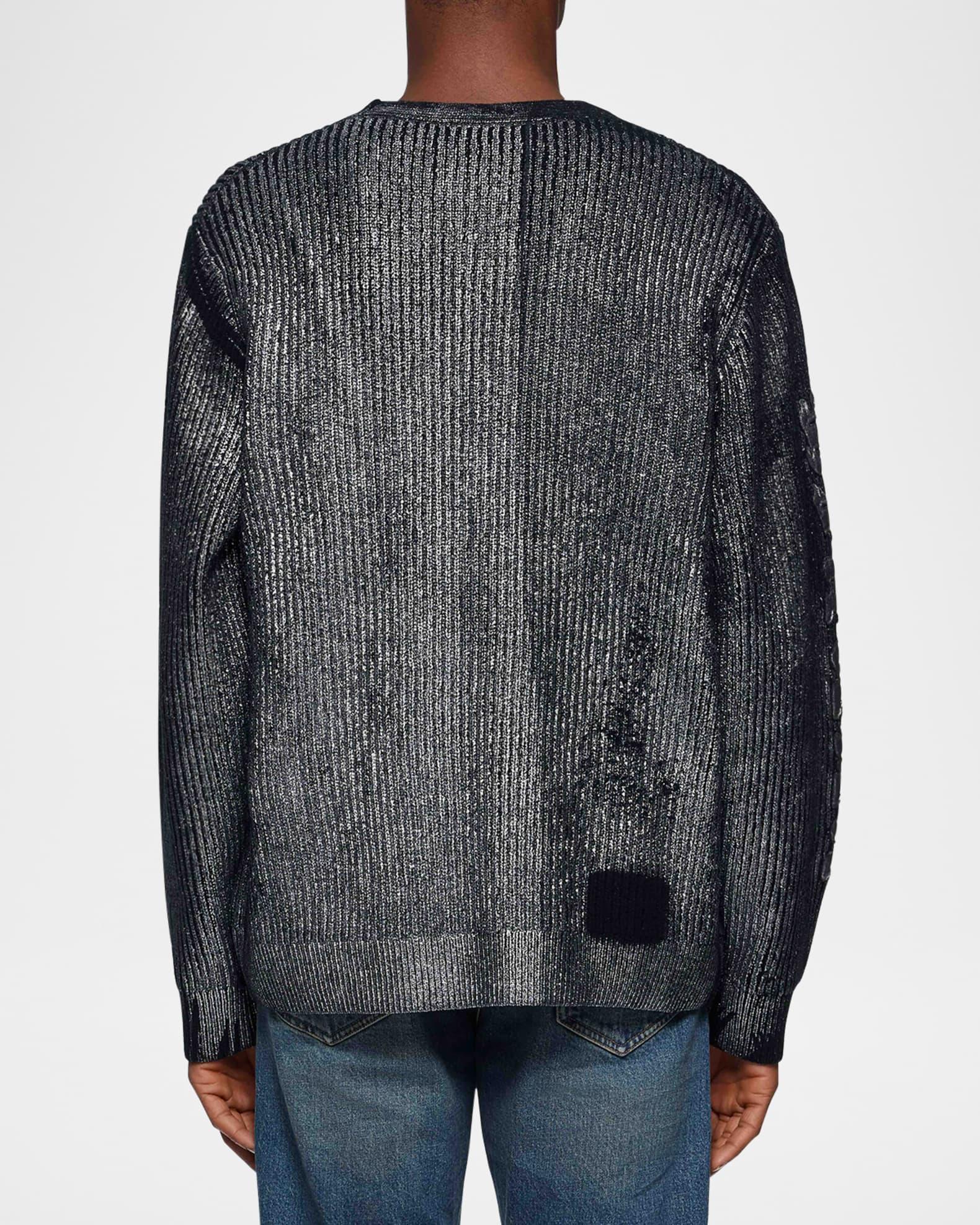 Men's Foiled Wool Cardigan Product Image