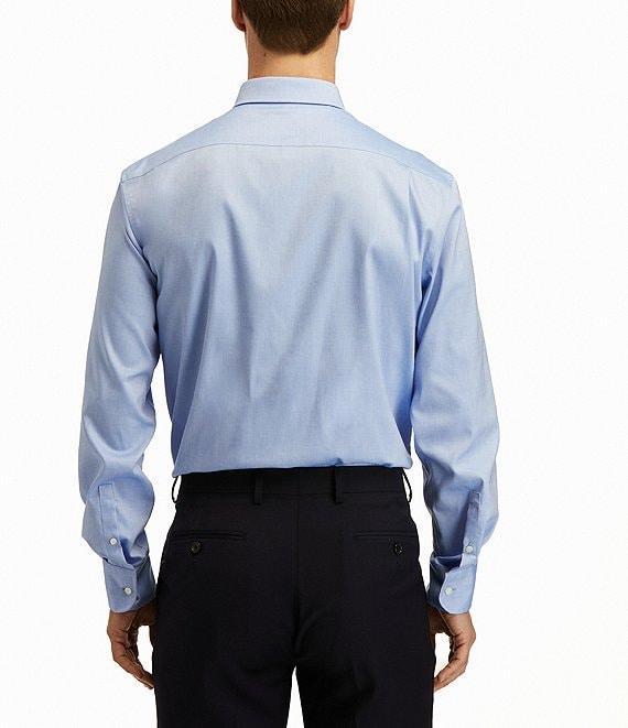 Hickey Freeman Modern Fit Spread Collar Solid Dress Shirt Product Image
