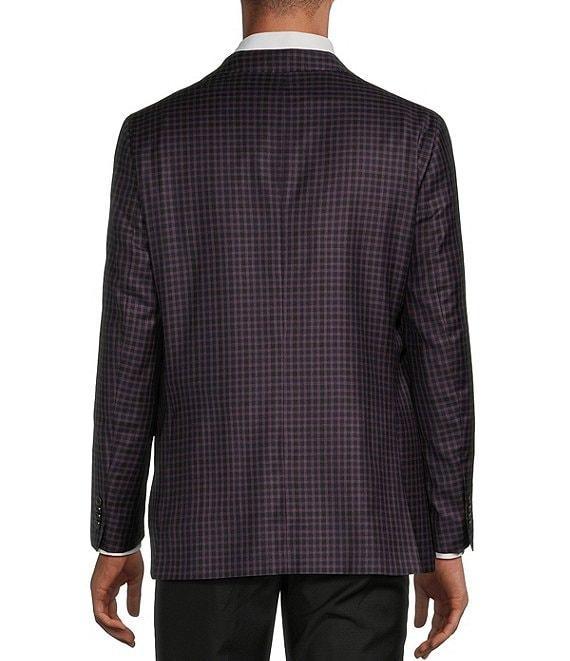 Cremieux Modern Fit Dark Plaid Pattern Wool Sport Coat Product Image