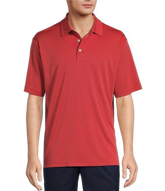 Roundtree & Yorke Performance Short Sleeve Triangle Jacquard Polo Shirt Product Image