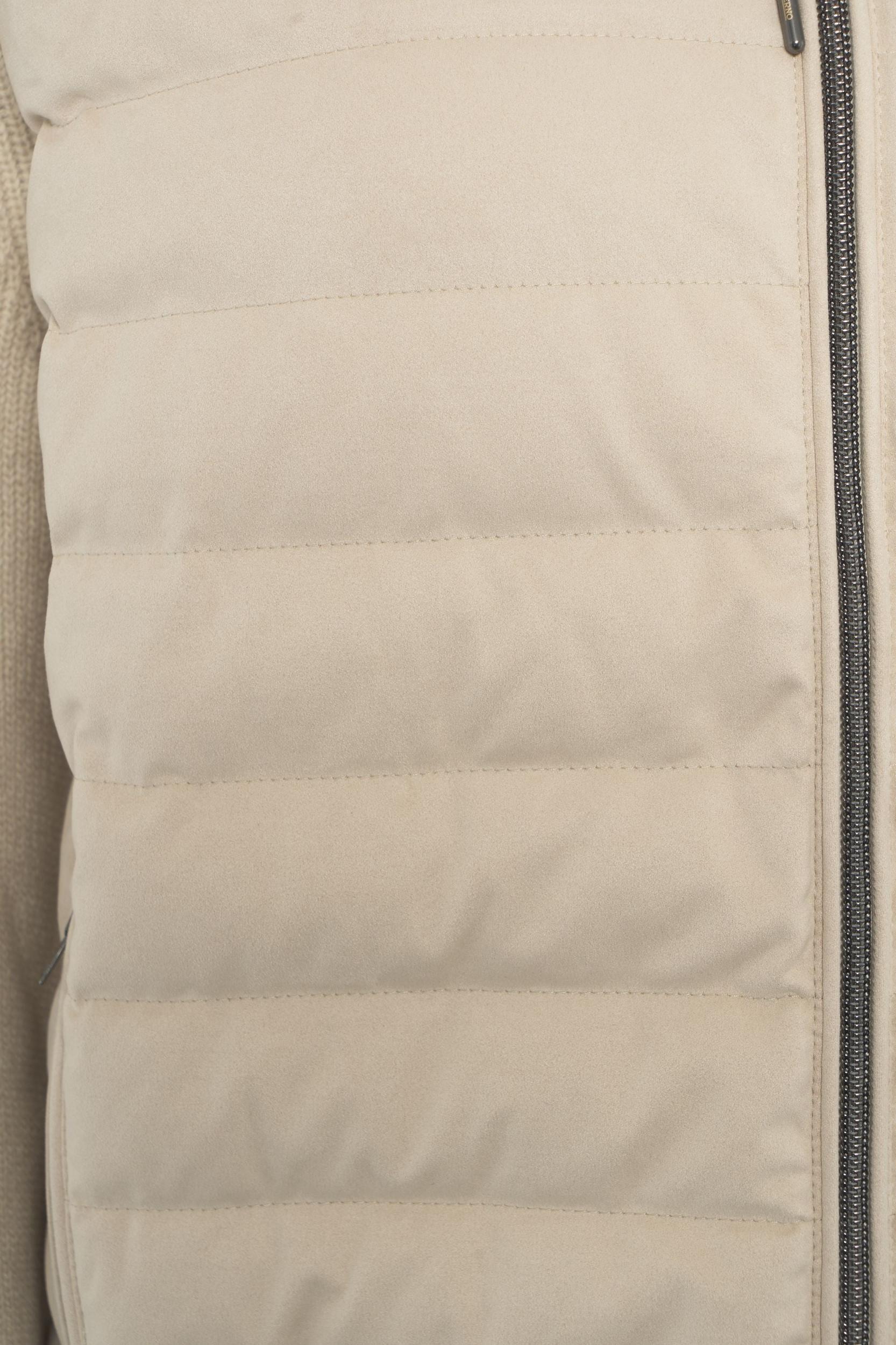 Quilted jacket with knit sleeves Product Image