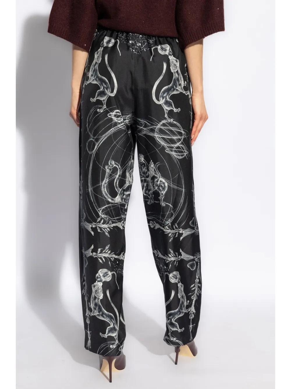 FABIANA FILIPPI Abstract Print Trousers In Black Product Image