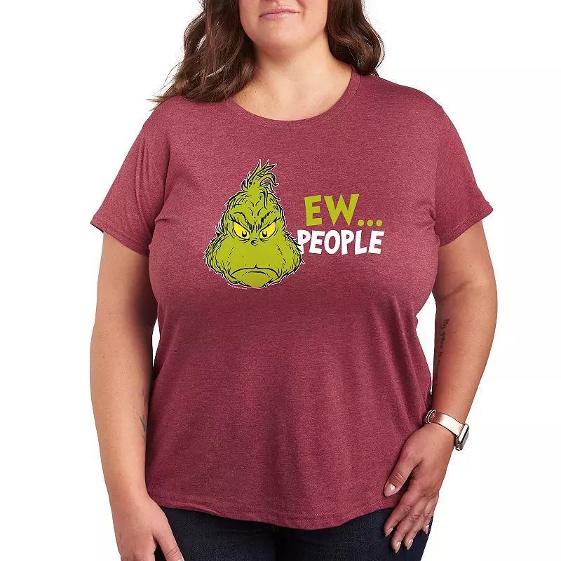 Plus Dr. Seuss The Grinch Ew People Graphic Tee, Women's,  Product Image