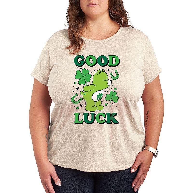 Plus Care Bears Good Luck Graphic Tee, Women's, Size: 1XL, Beige Product Image