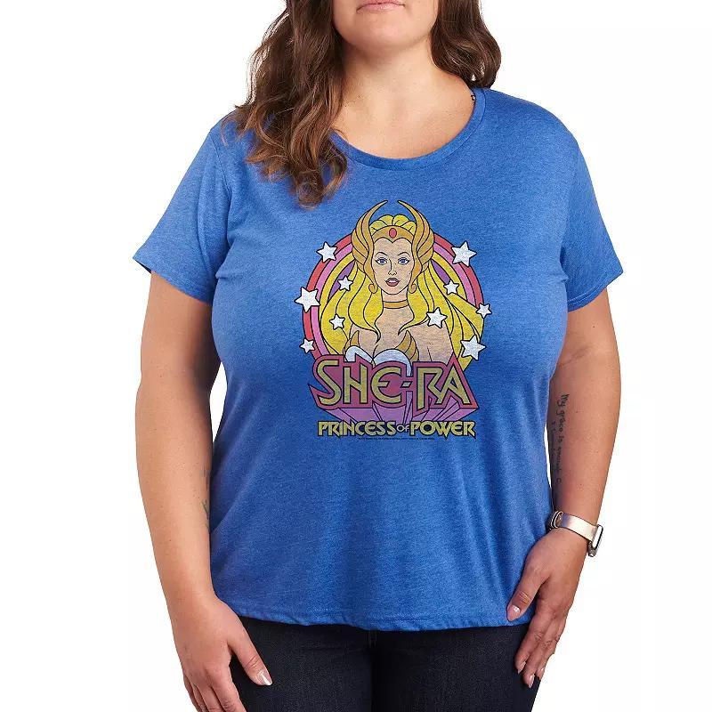 Plus She-Ra With Stars Graphic Tee, Women's, Size: 3XL, Grey Gray Product Image