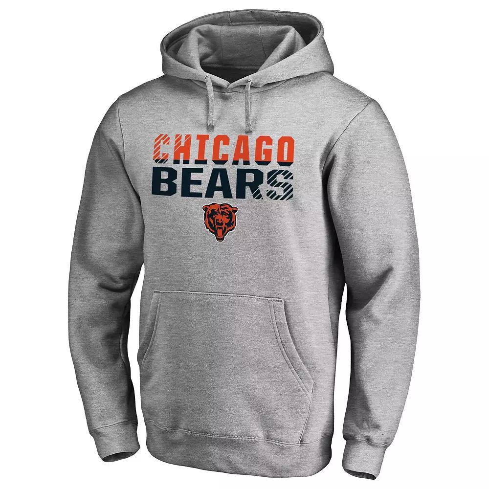 Men's NFL Pro Line Ash Chicago Bears Iconic Collection Fade Out Pullover Hoodie, Size: Medium, Grey Product Image