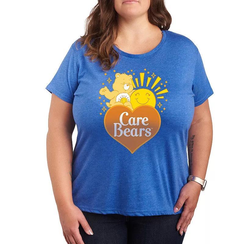 Plus Care Bears Funshine Logo Graphic Tee, Women's, Size: 4XL, Heather Grey Product Image