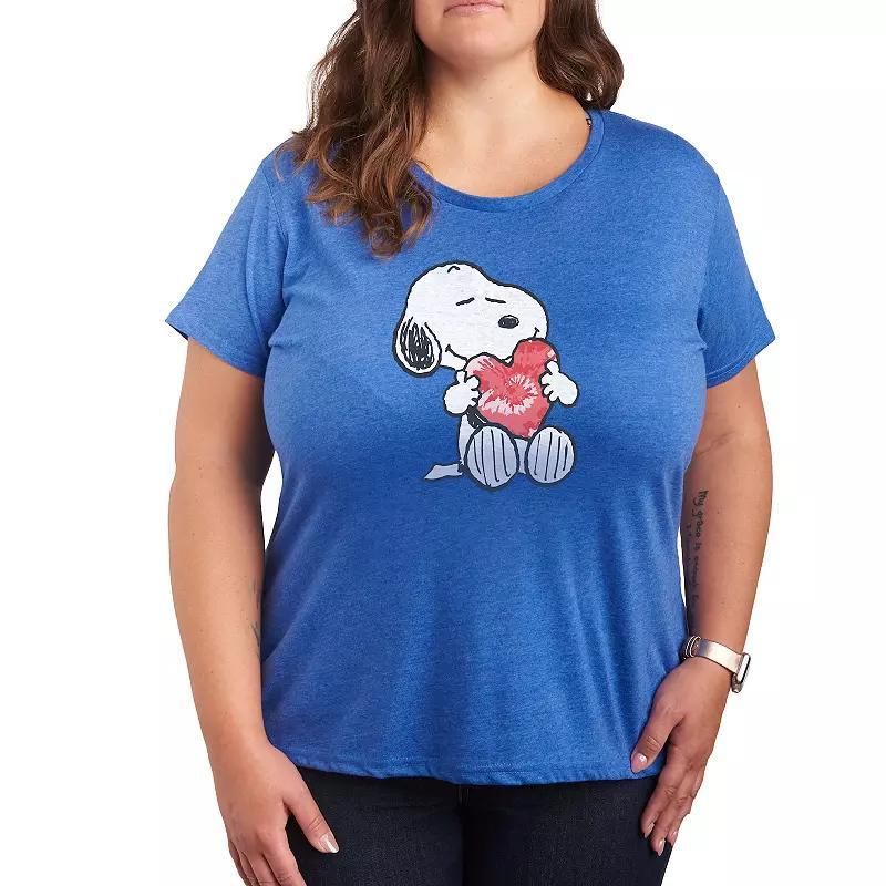 Plus Peanuts Snoopy With Heart Graphic Tee, Women's,  Product Image