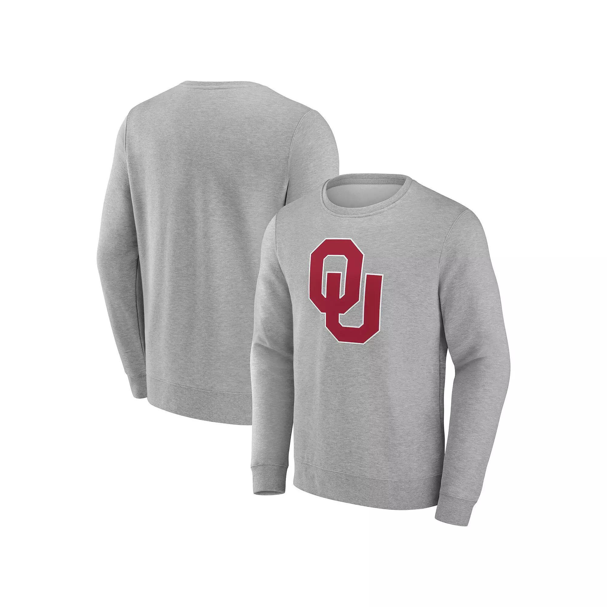 Men's Fanatics Gray Oklahoma Sooners Fleece Pullover Sweatshirt, Size: Large, Grey Product Image