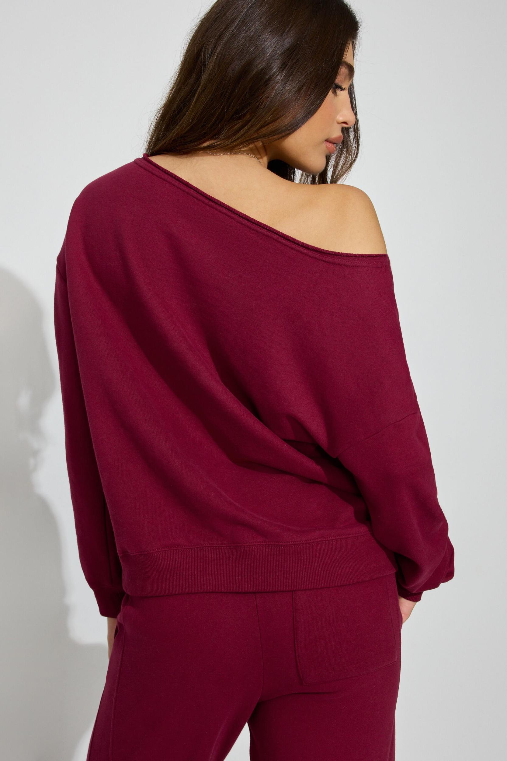 SoftTerry Off Shoulder Sweatshirt Product Image
