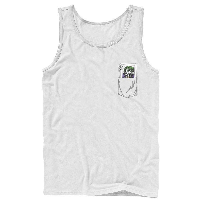 Men's DC Comics The Joker Cards Pocket Graphic Tank Top, Size: Small, Blue Product Image