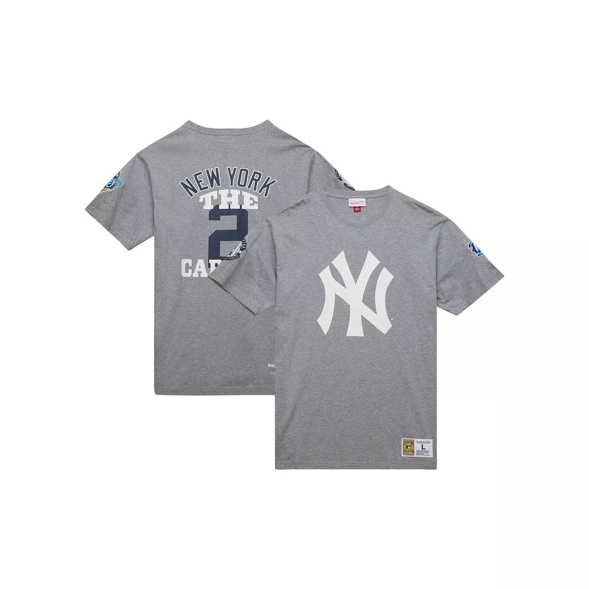 Men's Mitchell & Ness Derek Jeter Heather Gray New York Yankees Cooperstown Collection Legends T-Shirt, Size: Small, Grey Product Image