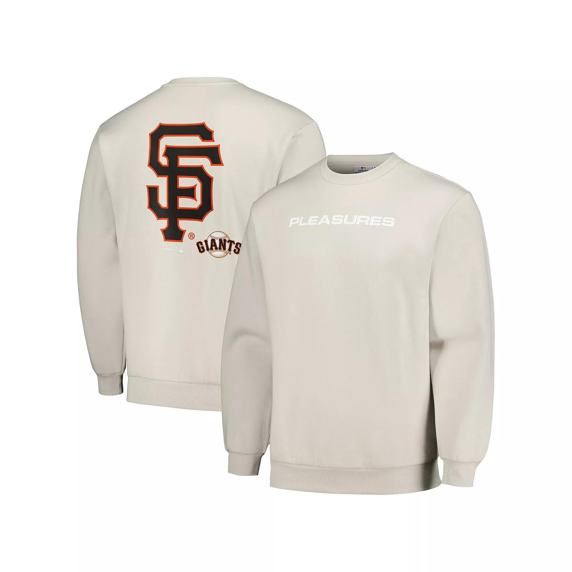 Men's PLEASURES Gray San Francisco Giants Ballpark Pullover Sweatshirt,  Product Image