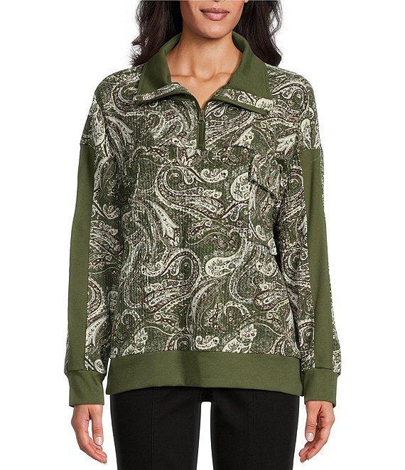 Westbound Long Sleeve Quarter Zip Pullover Top Product Image