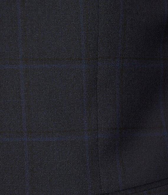 Hugo Boss Slim Fit Flat Front Plain Check Pattern 2-Piece Suit Product Image