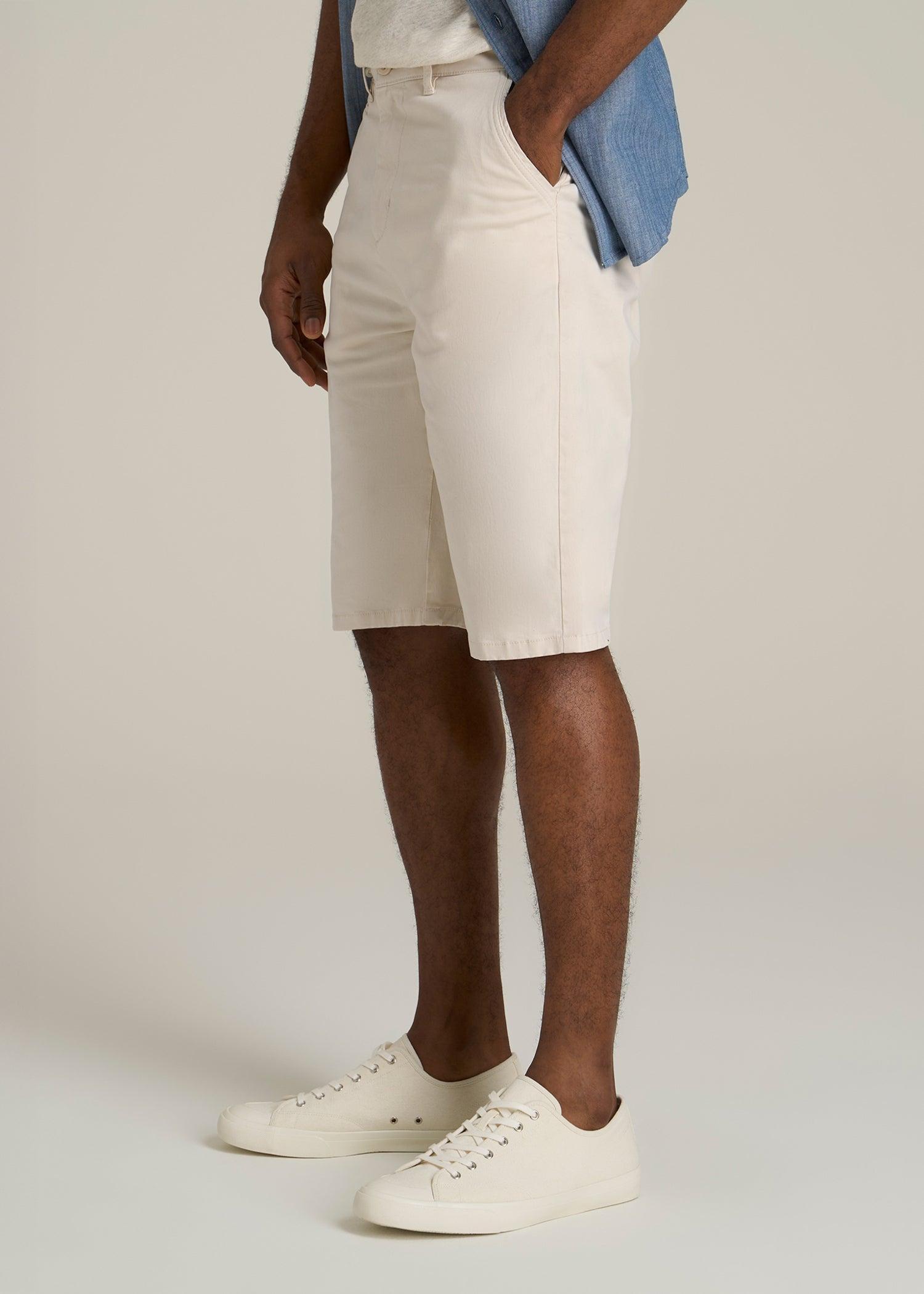 Chino Shorts for Tall Men in Chalk Male Product Image