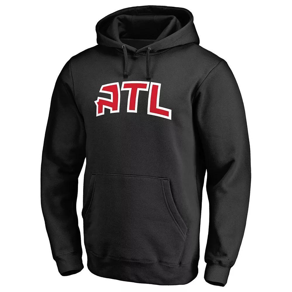 Men's Fanatics Branded Black Atlanta Hawks Alternate Logo Pullover Hoodie, Size: 2XL Product Image