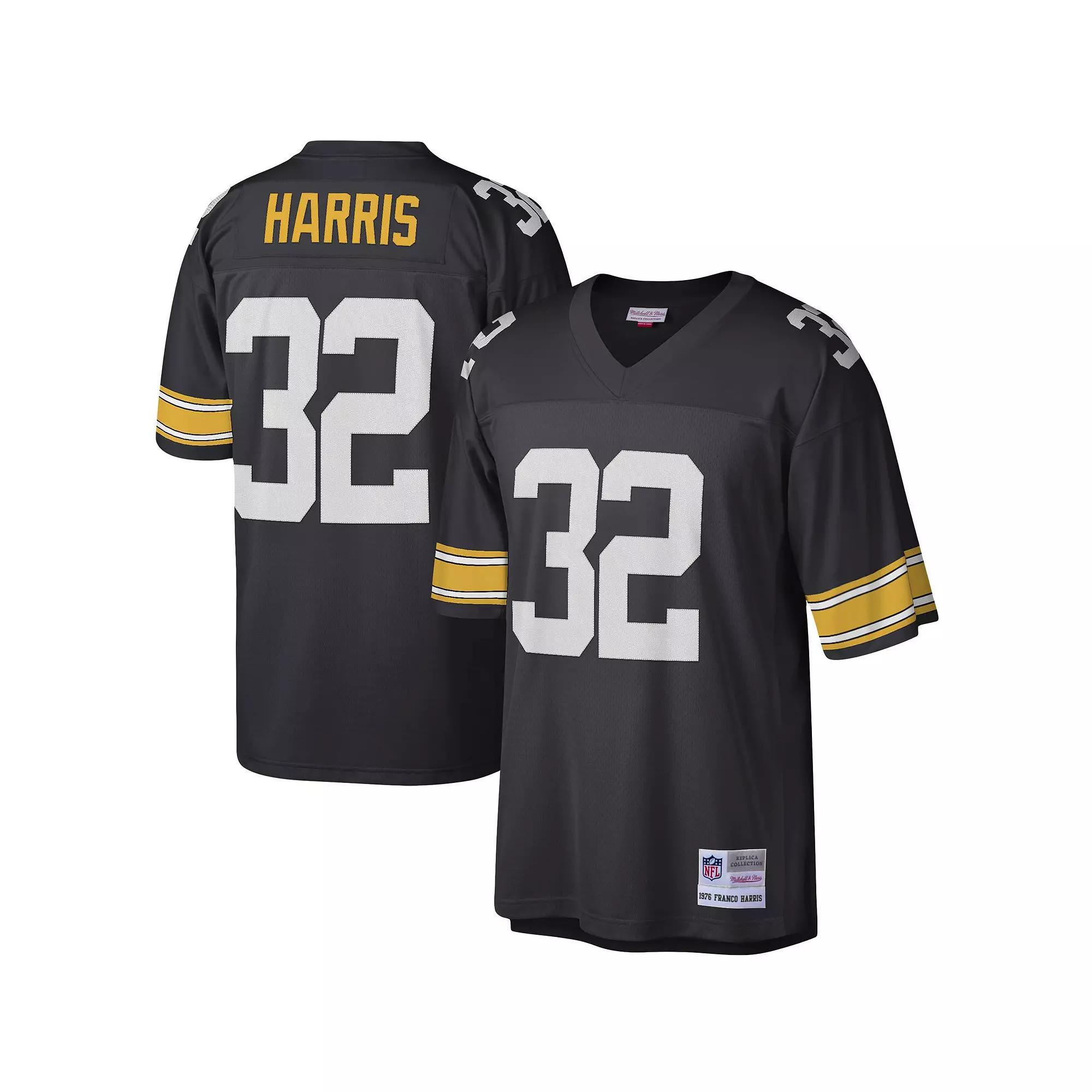 Men's Mitchell & Ness Franco Harris Black Pittsburgh Steelers Legacy Replica Jersey,  Product Image