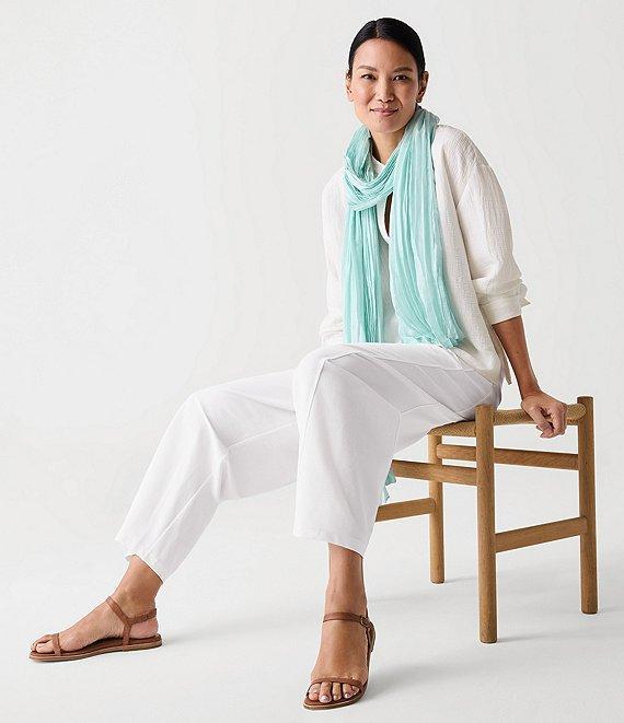 Eileen Fisher Washable Stretch Crepe Lantern Ankle Pants Product Image