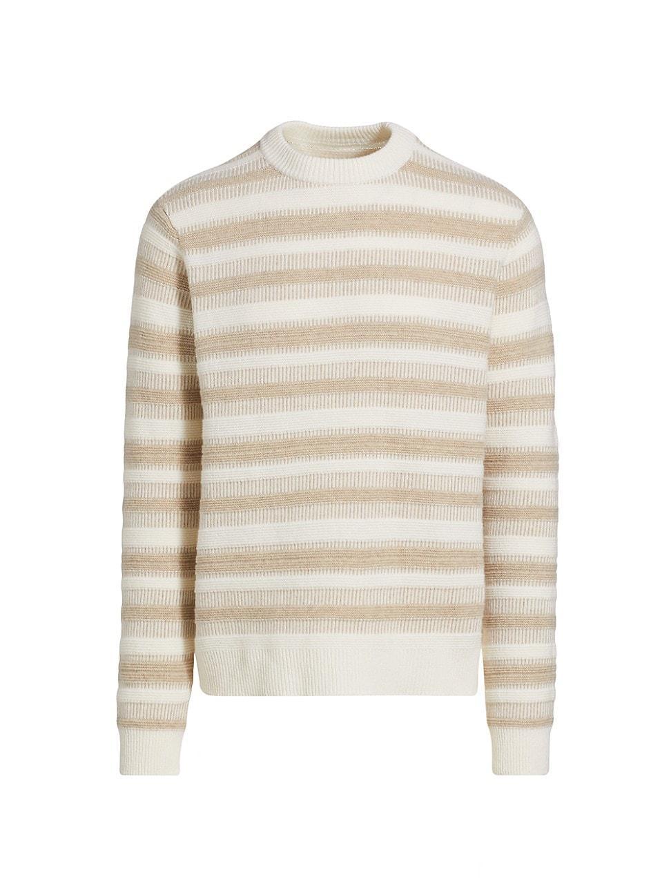 Mens COLLECTION Raised Stripe Crewneck Sweater Product Image