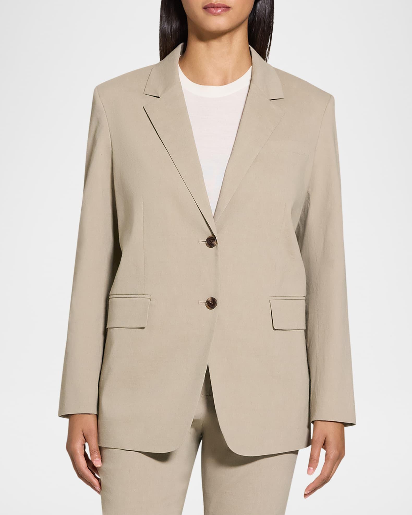 Oversized Crunch Linen Blazer Product Image
