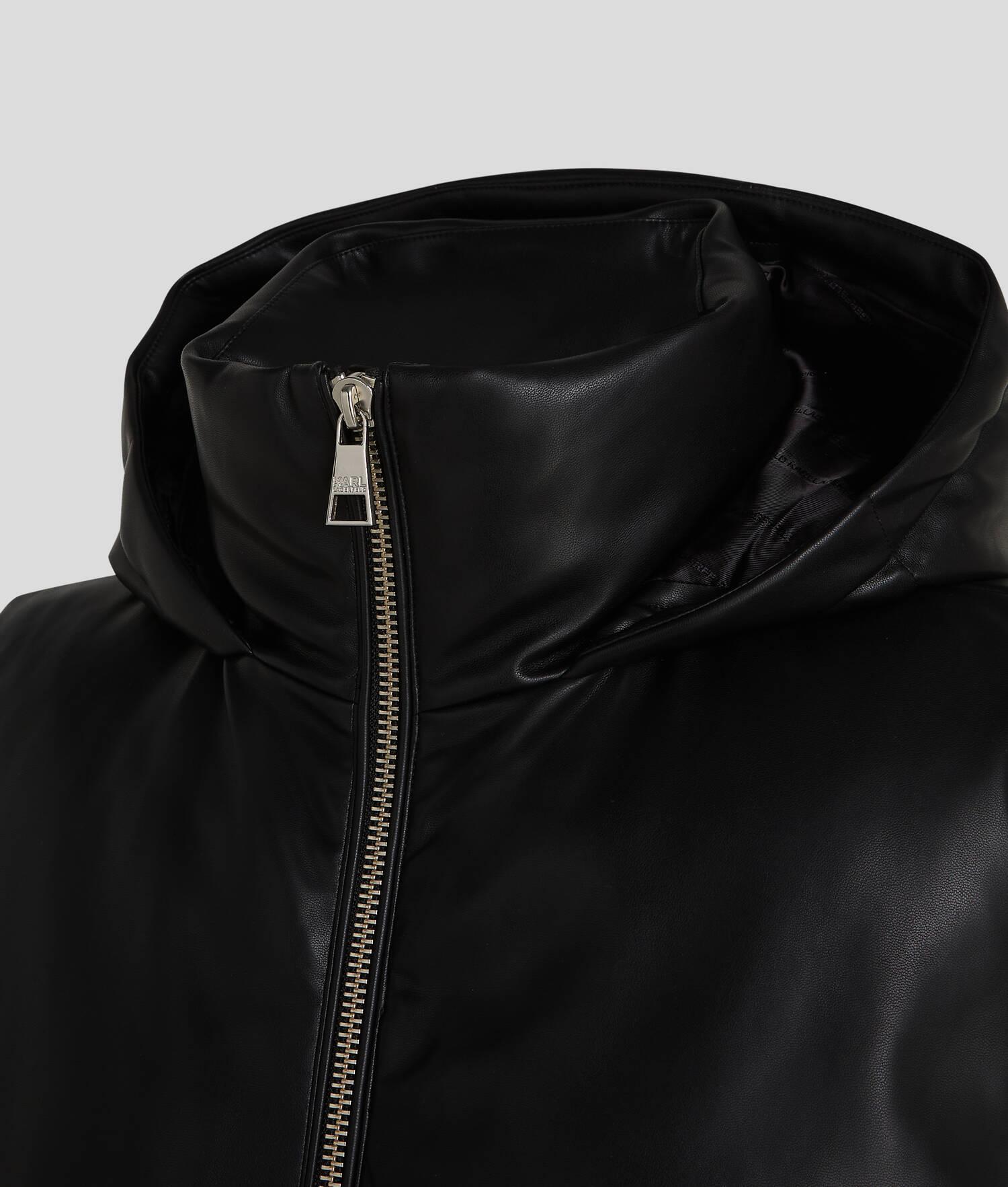 FAUX-LEATHER PUFFER VEST Product Image