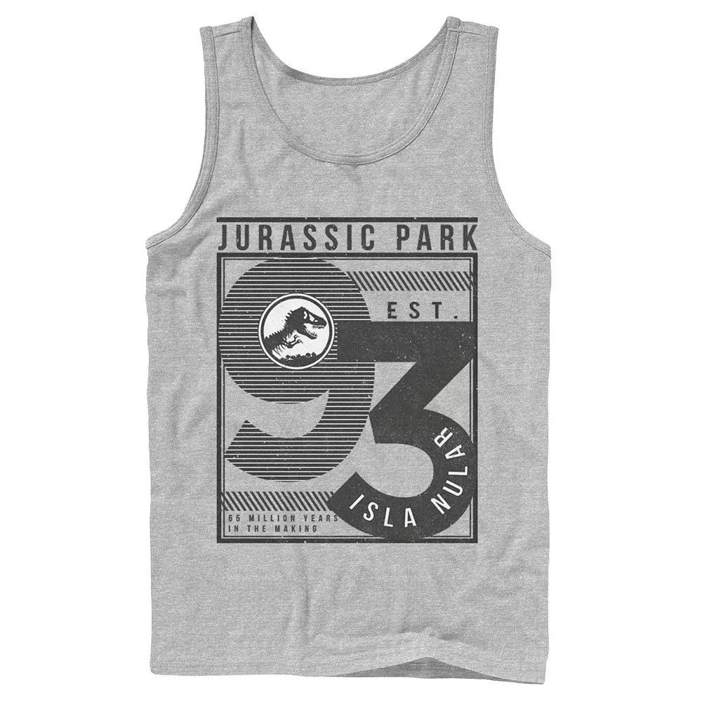 Men's Jurassic Park Est. 93 Isla Nublar Poster Tank Top,  Product Image