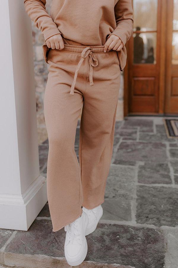 Cozy Cues High Waist Wide Leg Pants in Camel Product Image