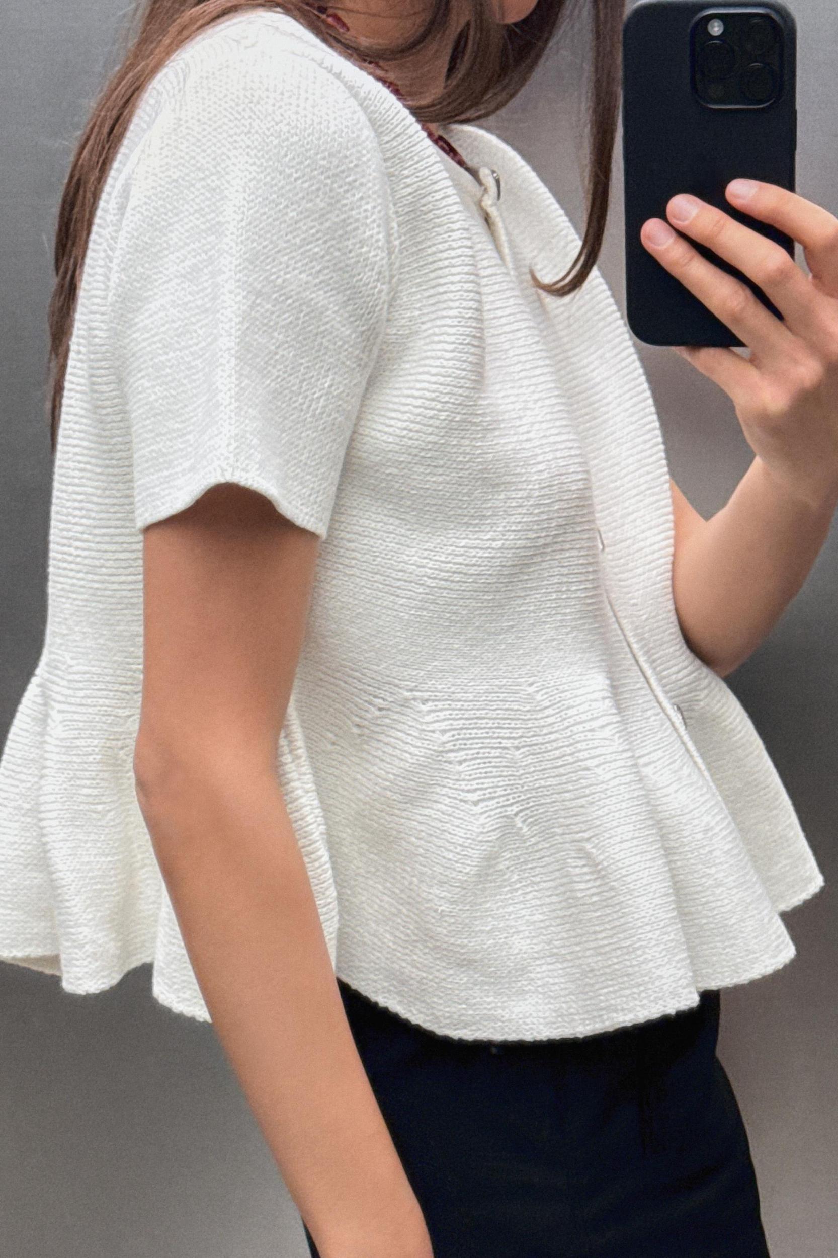 PEPLUM KNIT JACKET Product Image