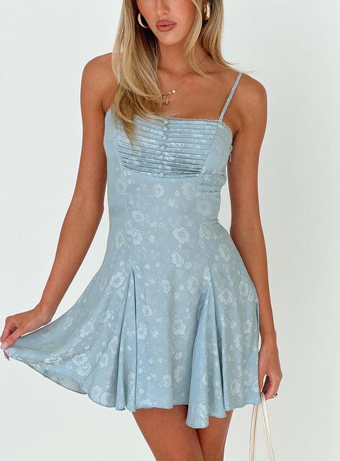 Bluebird Jacquard Mini Dress Blue Product Image