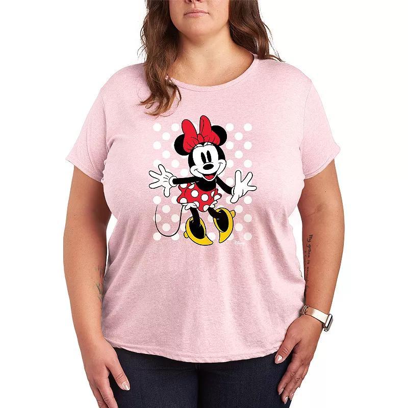 Disney's Minnie Mouse Plus With Dots Graphic Tee, Women's,  Product Image
