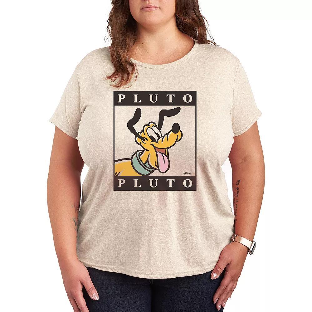 Disney's Pluto Plus Type Block Graphic Tee, Women's,  Product Image