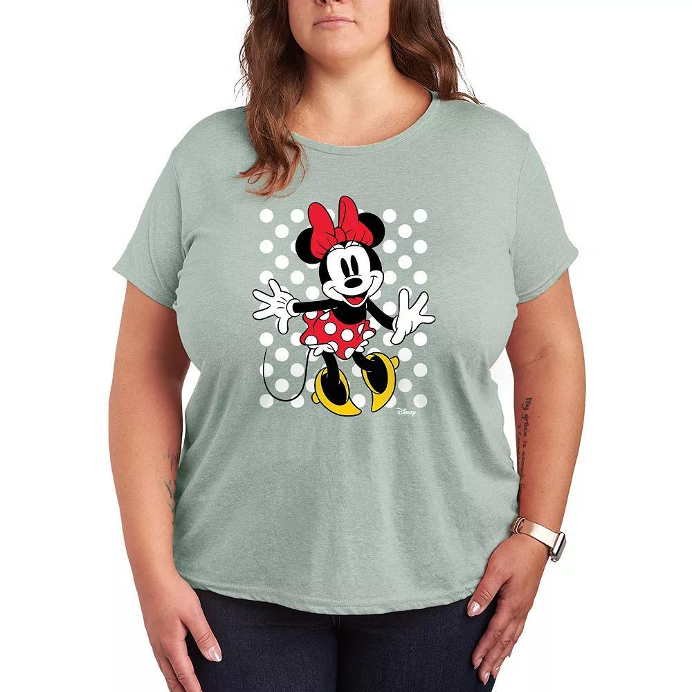 Disney's Minnie Mouse Plus With Dots Graphic Tee, Women's,  Product Image