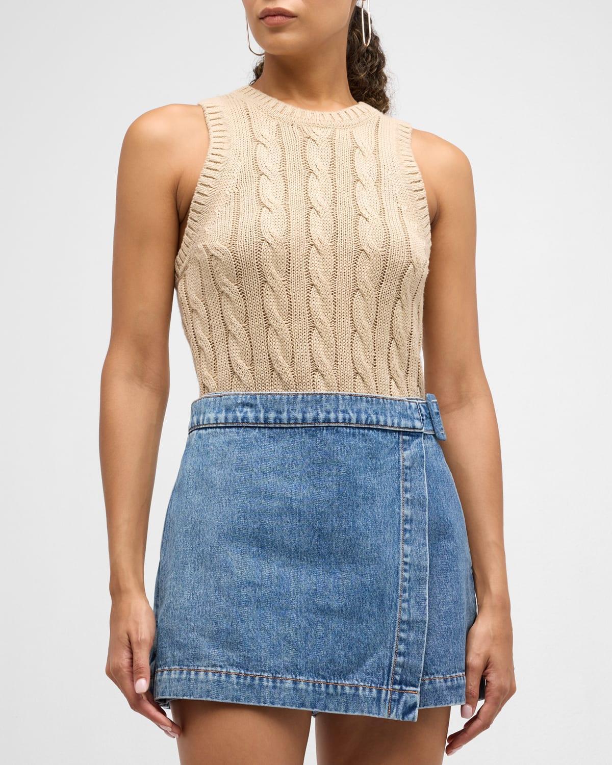 Jerrel Cable-Knit Tank Top Product Image