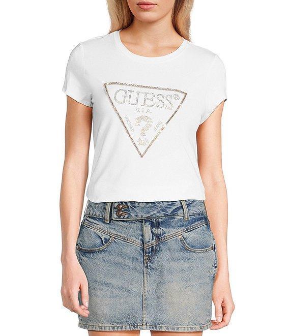 Guess Short Sleeve Embellished Logo T-Shirt Product Image
