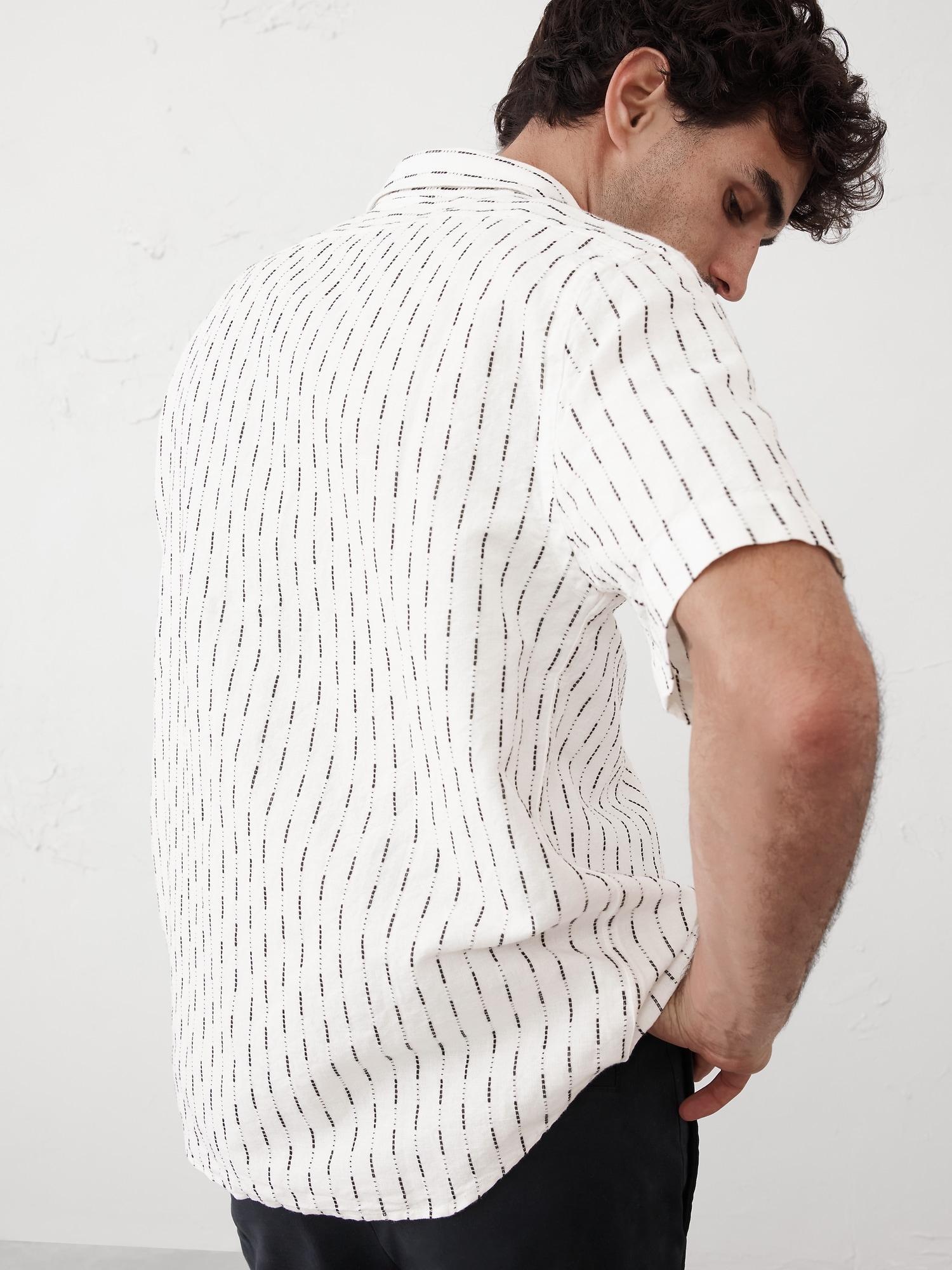 Slim Linen-Blend Shirt Product Image