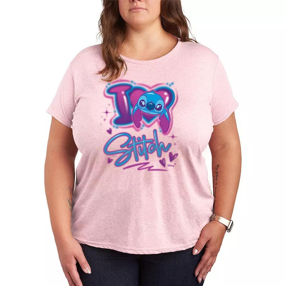 Disney's Lilo & Stitch Plus I Love Stitch Graphic Tee, Women's,  Product Image