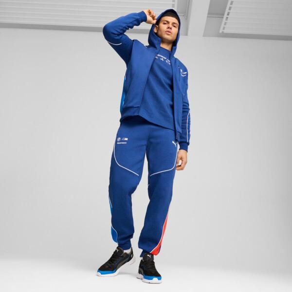 PUMA BMW M Motorsport Men's Hooded Sweat Jacket in Pro Blue/Medium Color Product Image