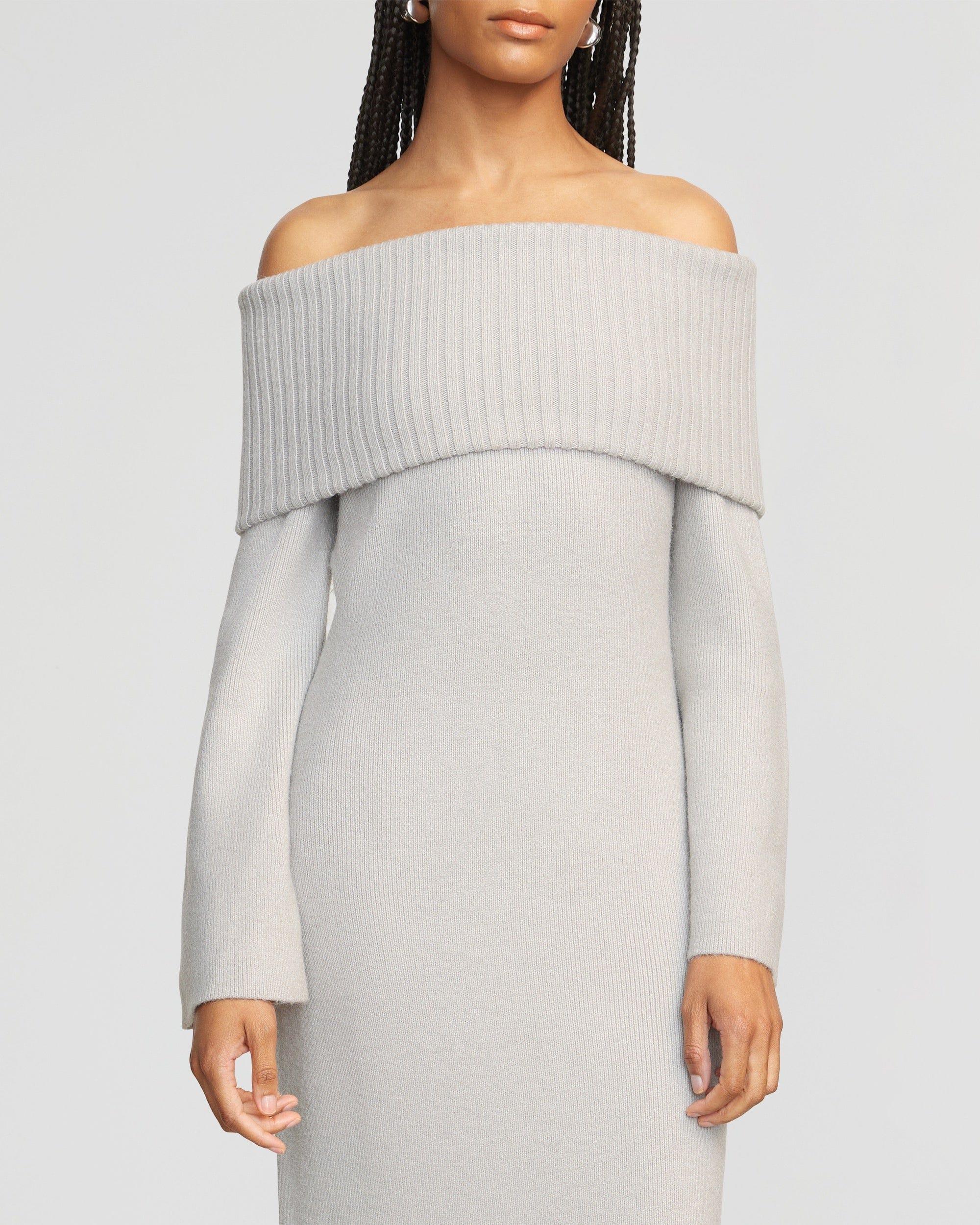 Cara Ribbed Foldover Sweater Dress Product Image