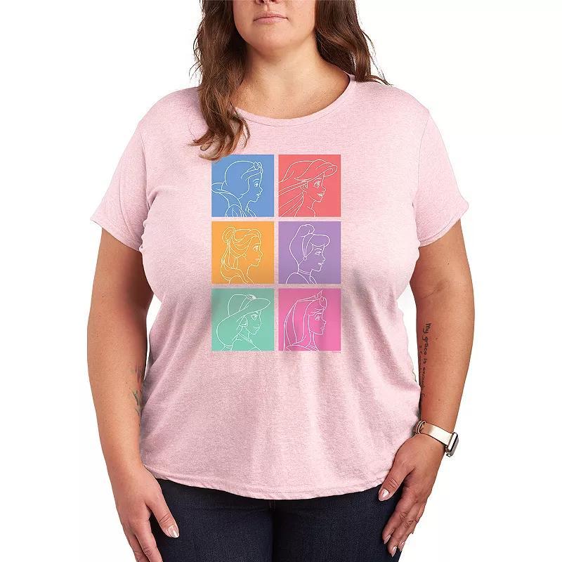 Disney Princess Plus Princess Grid Graphic Tee, Women's,  Product Image