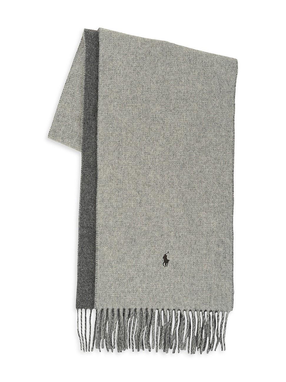 Mens Wool-Cashmere Double Sided Scarf Product Image