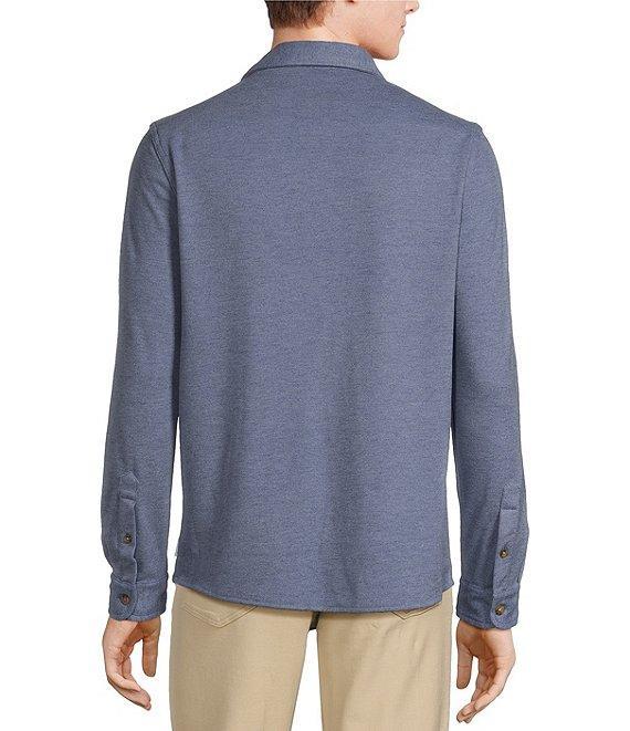 Rowm The Keeper Long Sleeve Solid Jersey Button Down Knit Shirt Product Image